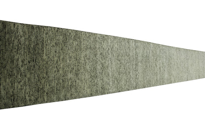 Close-up of wool pile, Gray & White rug