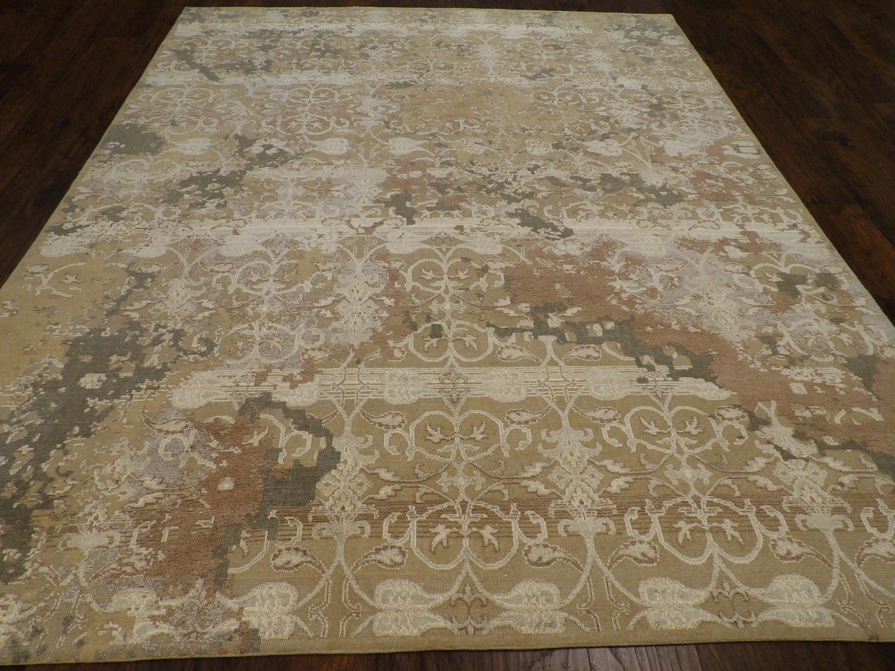 Close-up of low pile wool-silk texture