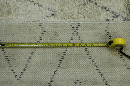 Back of Tribal Moroccan Tulu Design hand-knotted rug