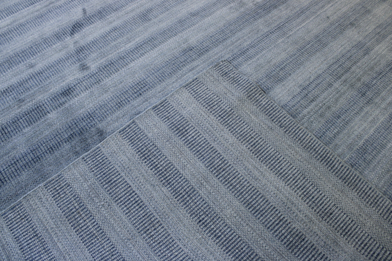 Back of Modern Grass Design hand-knotted rug
