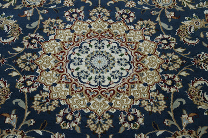 Traditional Fine Nain rug corner detail