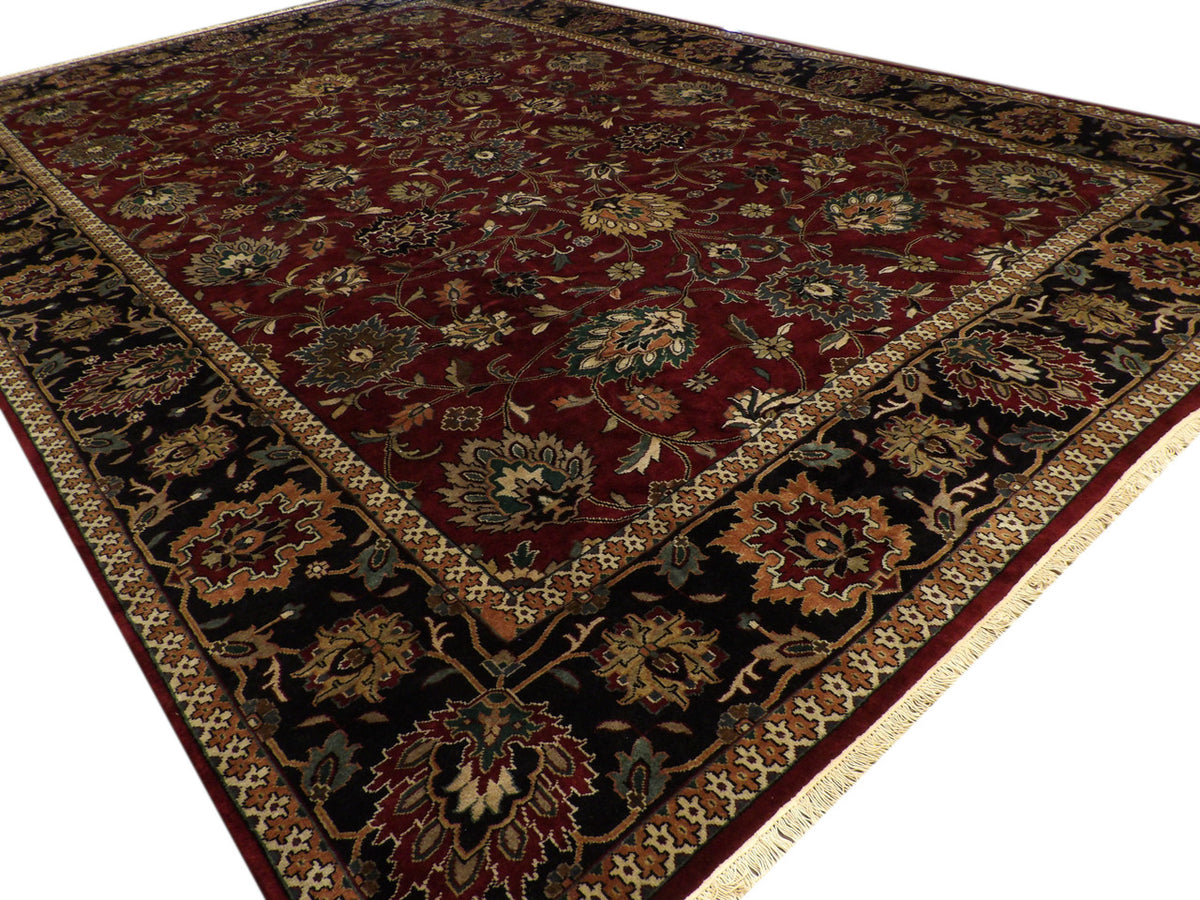 Full view of antique Kashan palatial rug