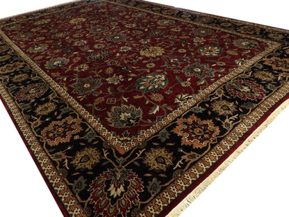 Full view of antique Kashan palatial rug