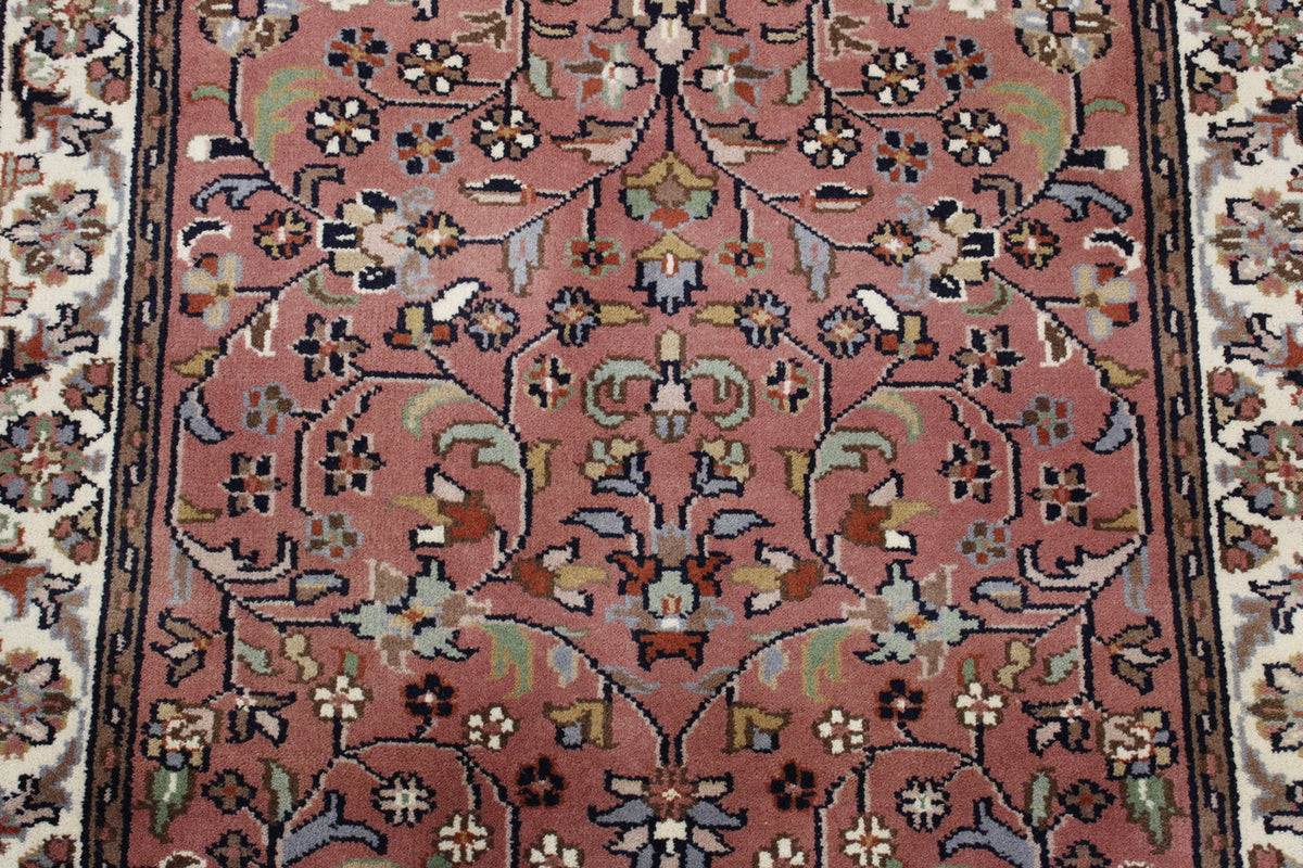 Back of Traditional Fine Herati hand-knotted rug