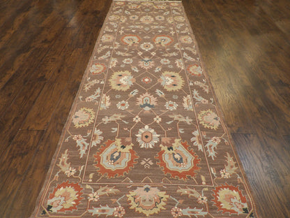 Back of hand-knotted Soumak runner showing reversible weave