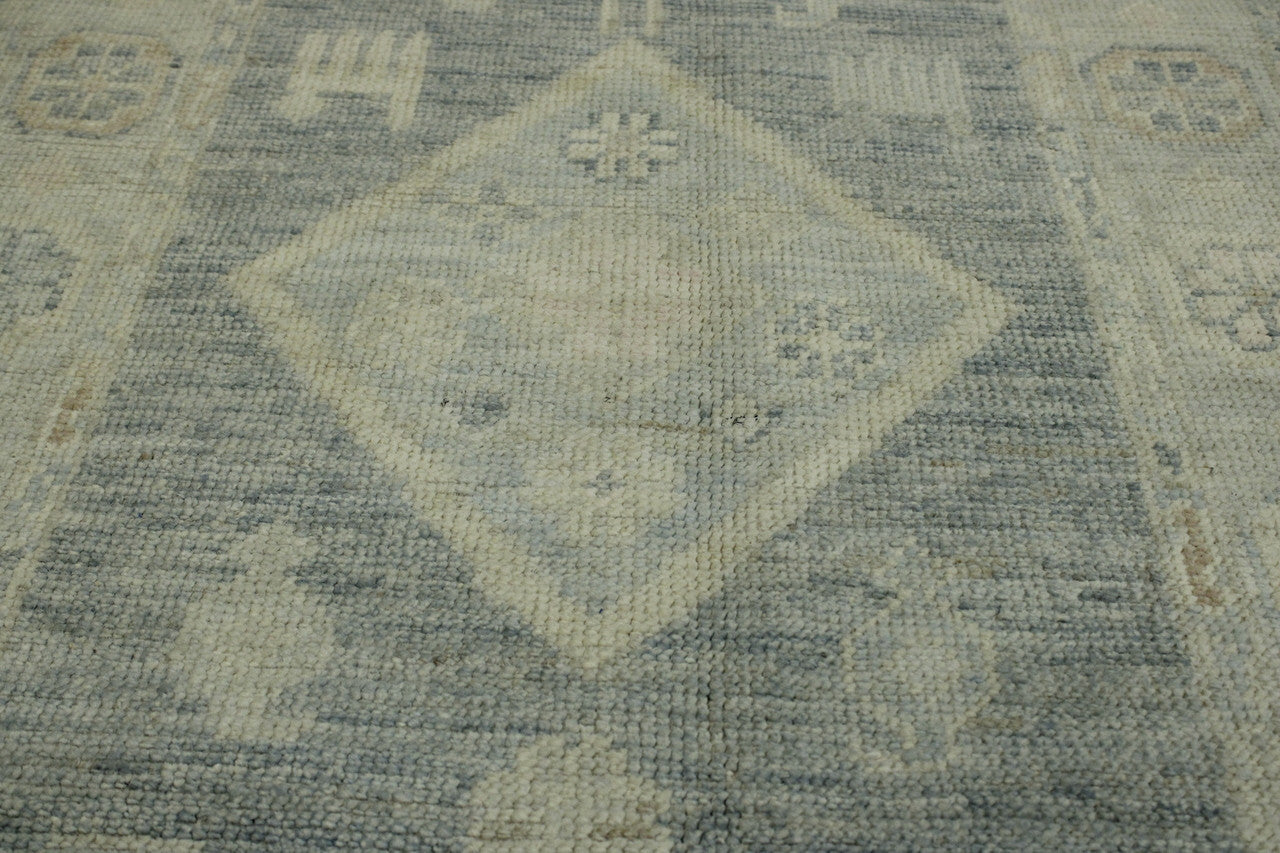 Oushak Wash Chobi rug corner detail