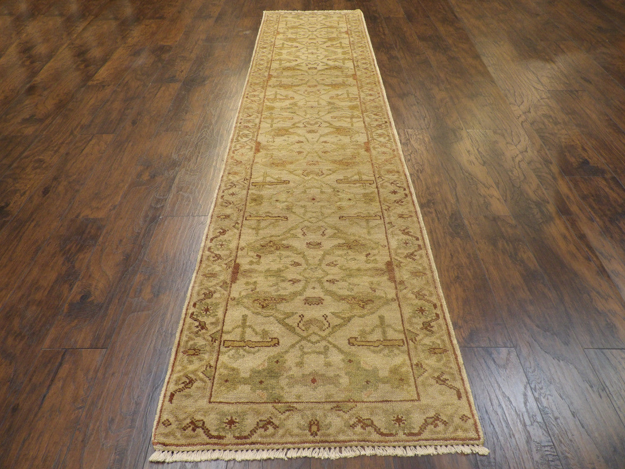 Turk Oushak Stone Wash rug corner detail