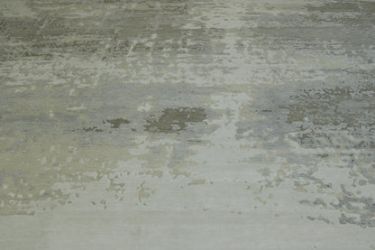 Back of Modern Abstract Broken Design hand-knotted rug