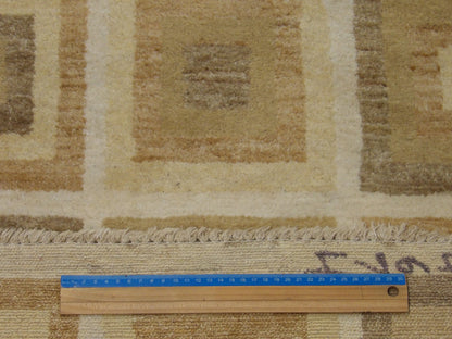 Brown and beige Gabbeh runner in hallway setting