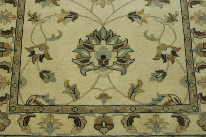 Back of Oushak Indo Ziegler hand-knotted rug