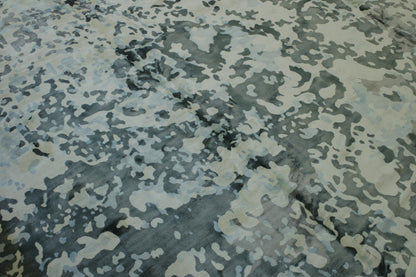 Back of Modern Abstract Broken Design hand-knotted rug