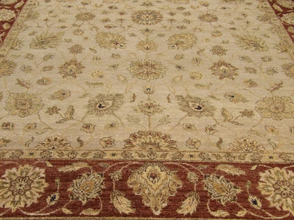Agra Ziegler Hand knotted Wool Rug 9'0" x 12'0" - w309