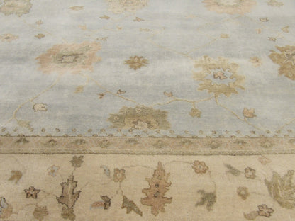 Turk Oushak Natural-dye 9'0"x12'0" Hand-knotted Rug -w306