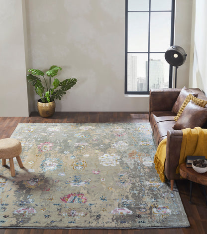 Transitional Hand Knotted Rug Wool & Silk - KKD11430