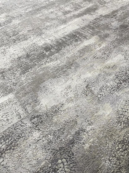 Fine Abstract  Silk and Wool Hand Knotted Rug 10'00''x14'02''  - AR75430