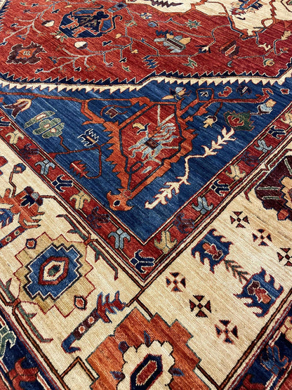 Tribal Nomad Vege Dye Wool Hand Knotted Rug 9'09''x13'05''  - AR83657