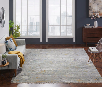 Transitional Hand Knotted Rug Wool & Silk - KKH3490