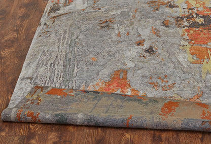Modern Hand Knotted Rug Silk - KJN3030
