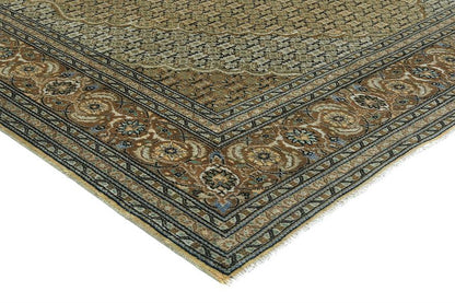 Persian Tabriz Mahi Wool & Silk Handknotted Rug 6'05" X 9'07" -Art70704