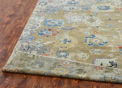 Transitional Hand Knotted Rug Wool & Silk - KCR9360