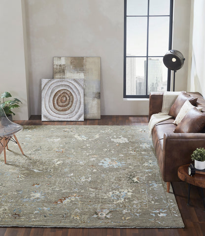 Transitional Hand Knotted Rug Wool & Silk - KKD11450