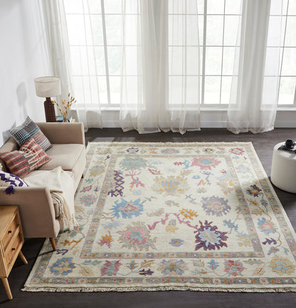 Transitional Hand Knotted Rug Wool & Silk - KAA8990
