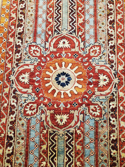 Tribal Nomad Vege Dye Wool Hand Knotted Rug 8'00''x9'09''  - AR72926