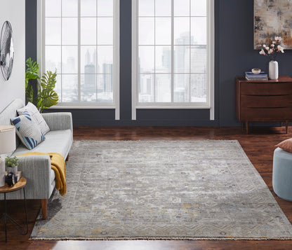 Transitional Hand Knotted Rug Wool & Silk - KKH3500