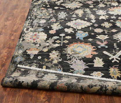 Transitional Hand Knotted Rug Wool & Silk - KAK4260