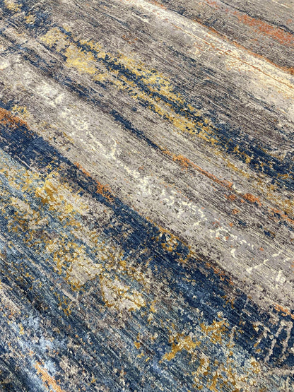 Indigo Collection W/Silk Handknotted Rug 6'06" X 10'01" -Art73960