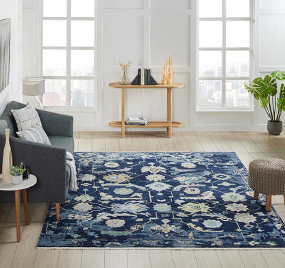 Transitional Hand Knotted Rug Wool & Silk - KAM10020