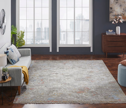 Transitional Hand Knotted Rug Wool & Silk - KKH3480