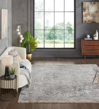 Transitional Hand Knotted Rug Wool & Silk - KKH3450