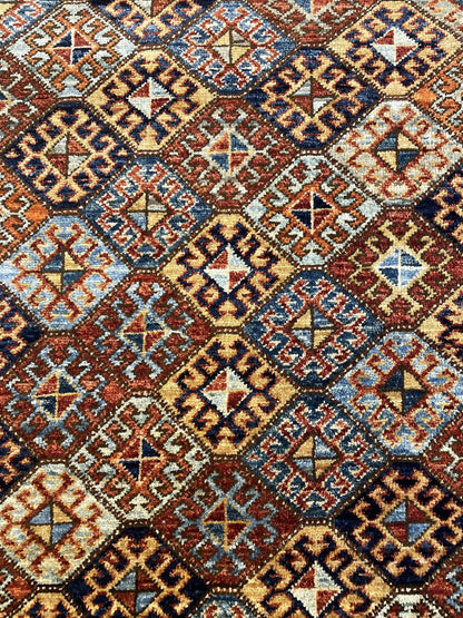 Tribal Nomad Vege Dye Wool Hand Knotted Rug 3'06''x4'09''  - AR78682