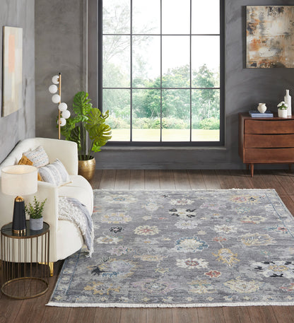Transitional Hand Knotted Rug Wool & Silk - KAM10030