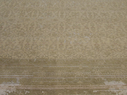 Transitional Vintage Oushak 9'0"x12'0" Hand-knotted Rug -w281