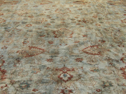Back of overdyed hand-knotted rug