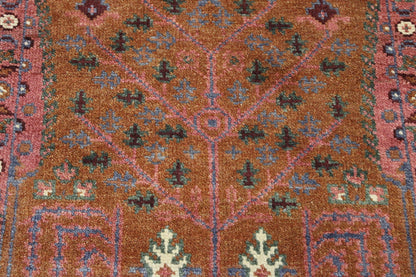 Close-up of wool pile, Pink rug