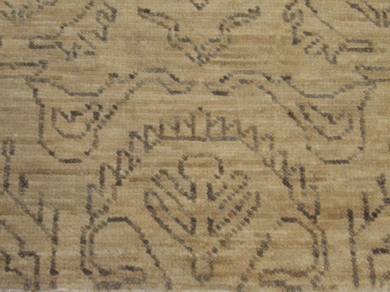 Ikat Oushak Natural Dye Wash rug border detail