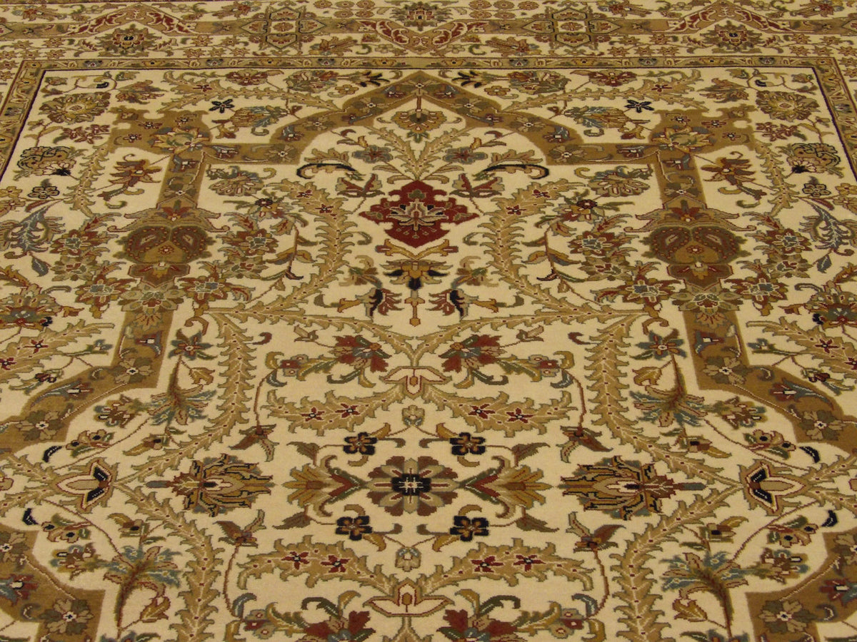 Back of Fine Persian Haji Jalili hand-knotted rug