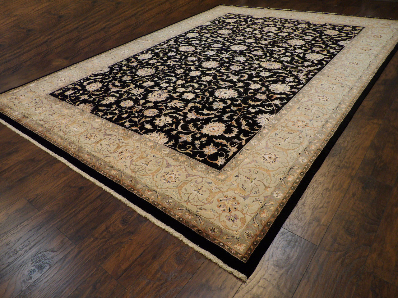 Close-up of wool pile, Black rug