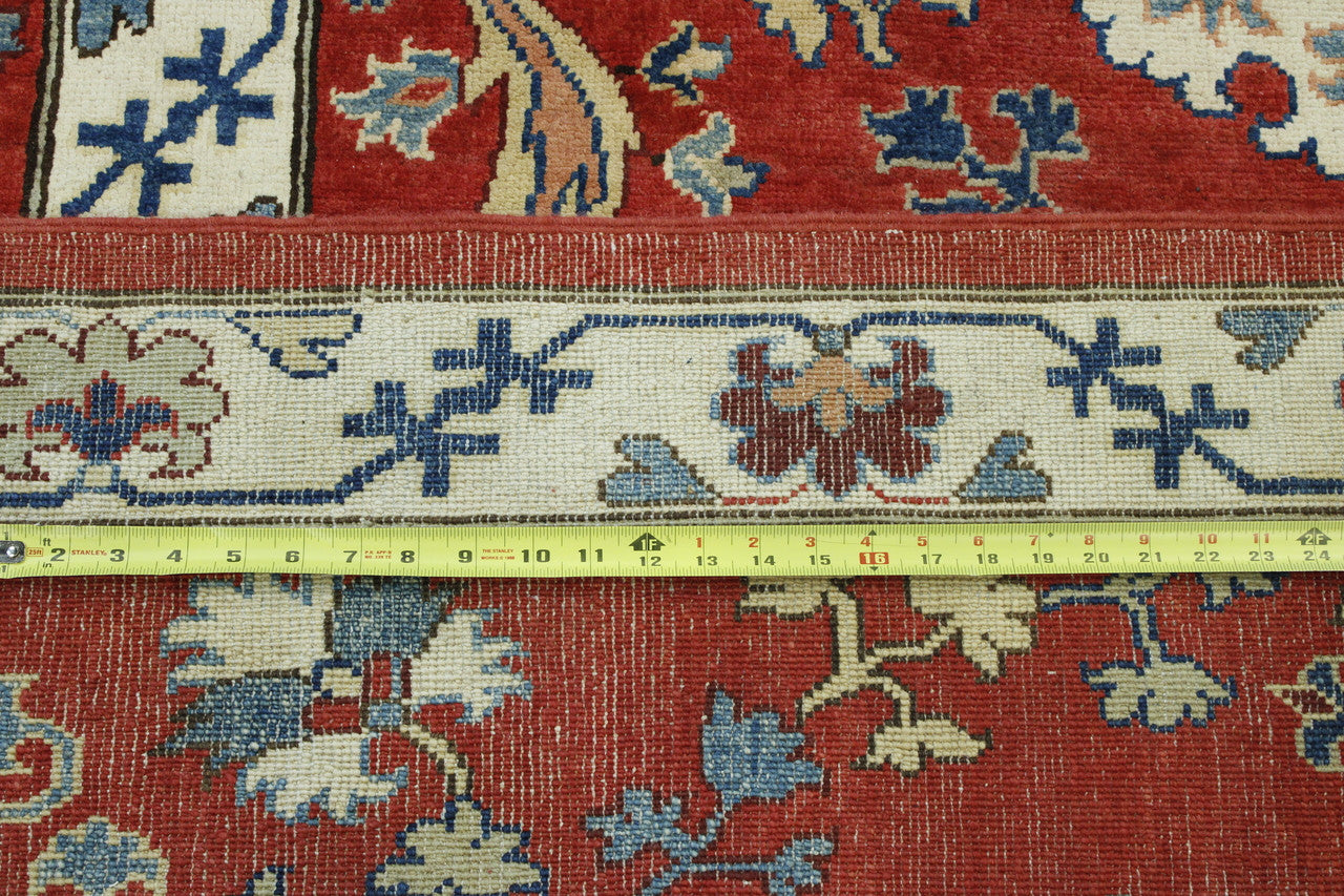 Close-up of wool pile, Red rug