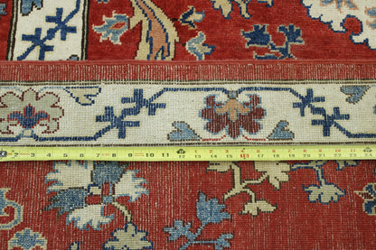 Close-up of wool pile, Red rug