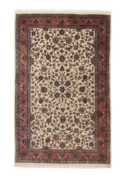 Traditional Bidjar Design hand-knotted wool rug in Beige, full view