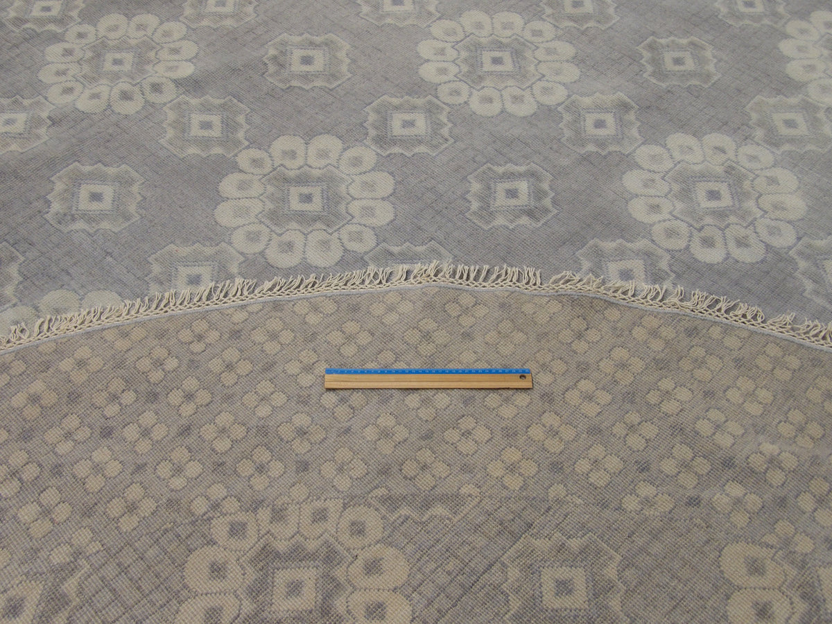 Blue & Gray Fine Oushak Wash Natural Dye rug in room setting