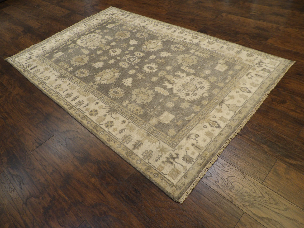 Full view of Turkish Oushak rug