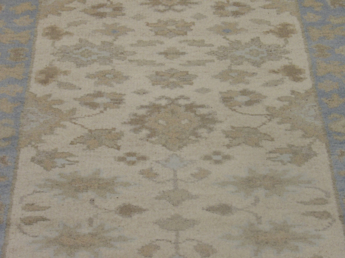 Back of Turk Oushak Stone Wash hand-knotted rug