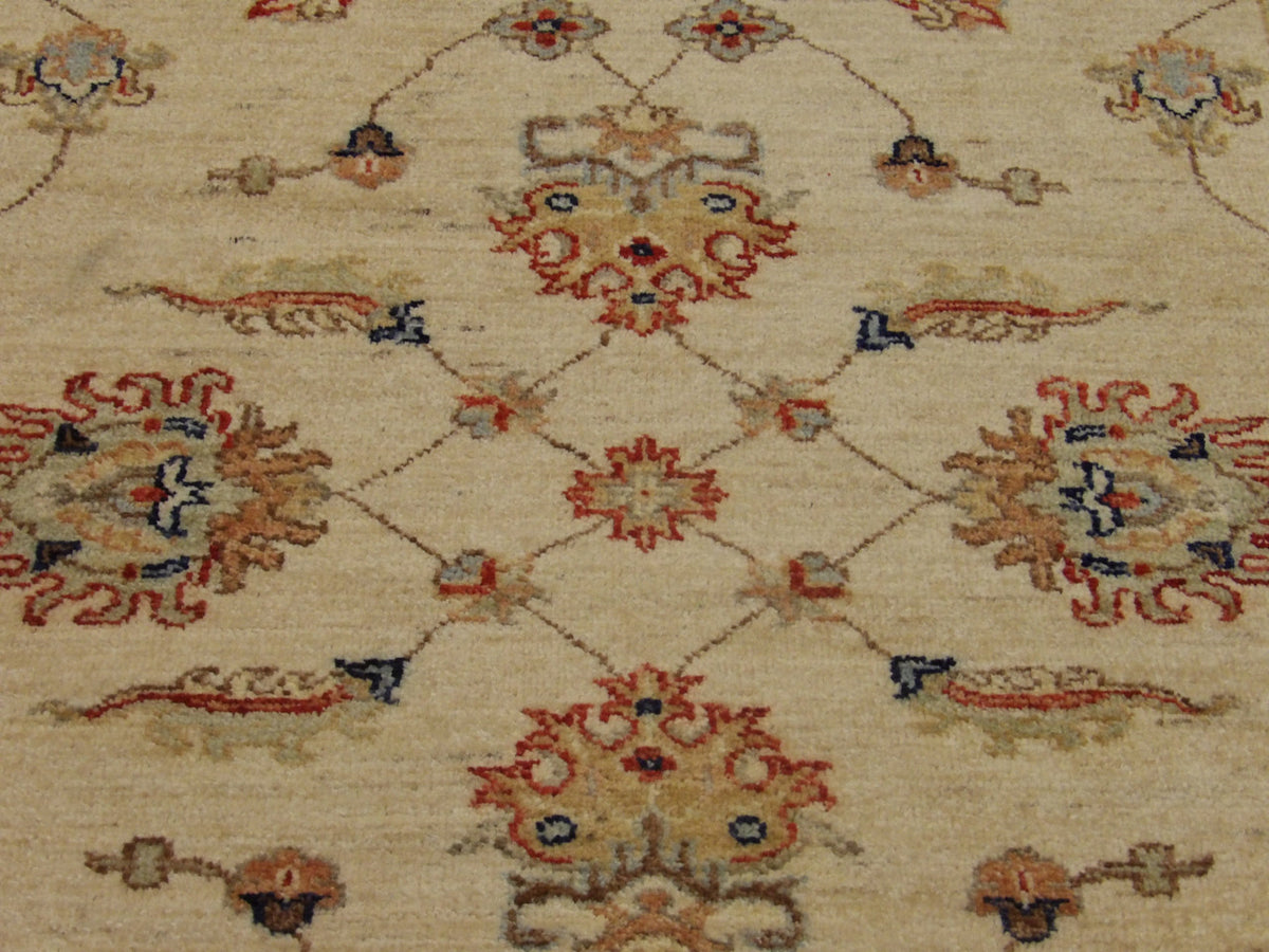 Back of Indo Chobi Natural Dye hand-knotted rug