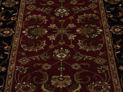 Back of Kashan Jaipur hand-knotted rug