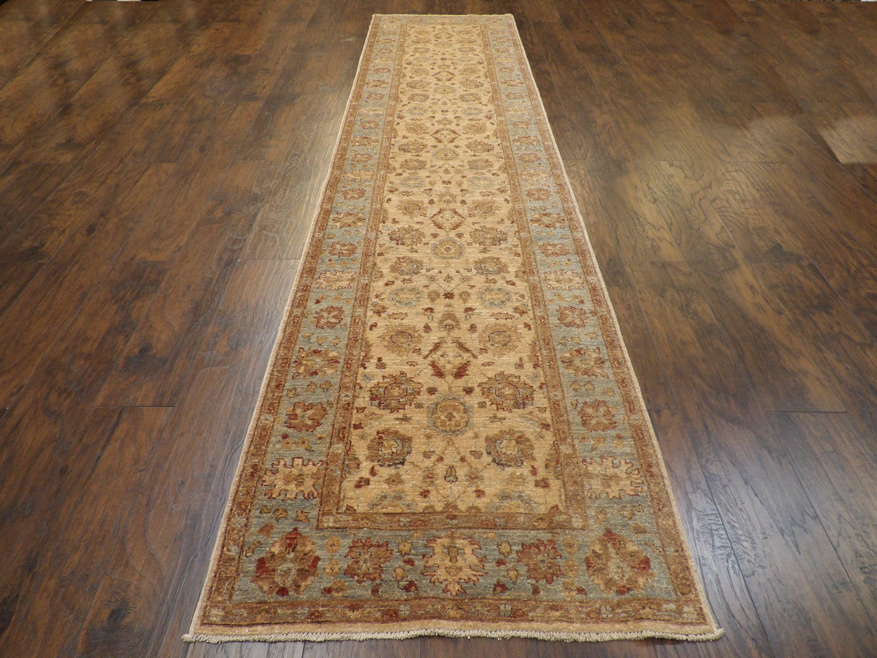 Oushak Chobi Wash rug corner detail